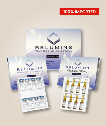 Relumins Advanced Glutathione 1500mg + Relumins Vitamin C 500mg | 8 Sets